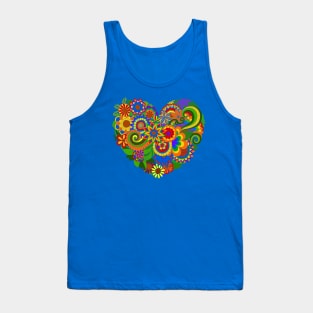 Rainbow Flower Power Love Tank Top